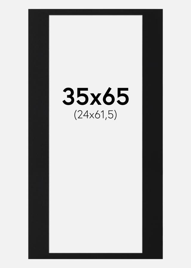 Paspartu Juodas Standartas (Balta Šerdis) 35x65 cm (24x61,5)