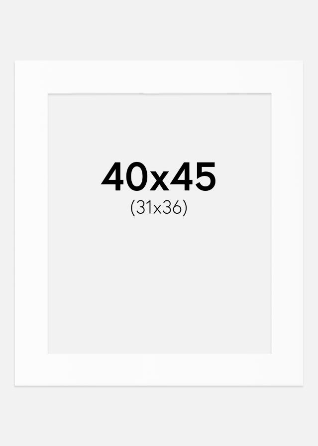 Paspartu Baltas Standartas (Balta Šerdis) 40x45 cm (31x36)