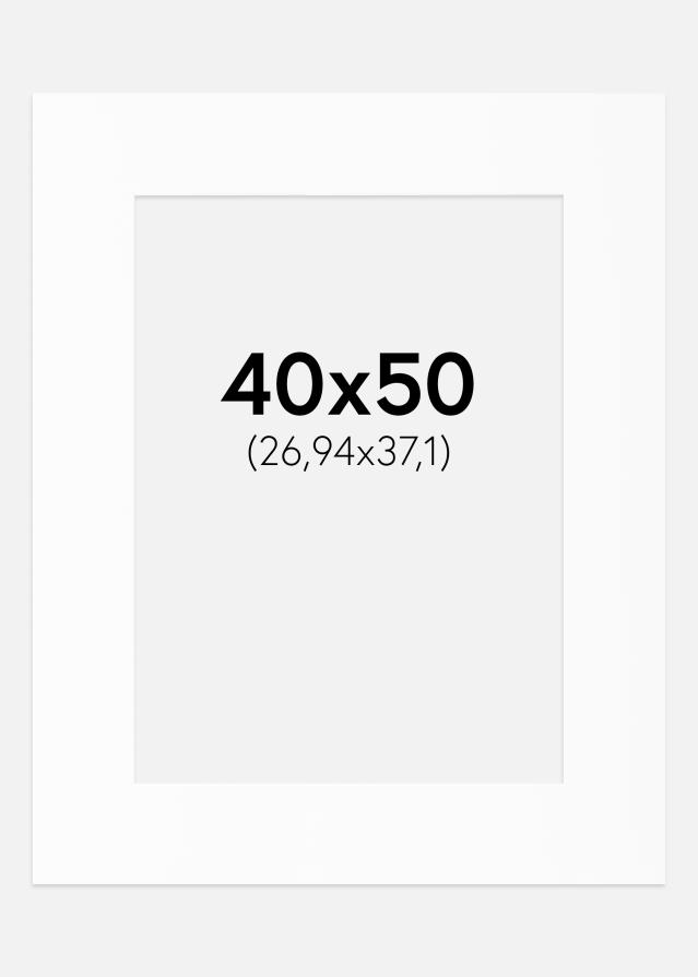 Paspartu Baltas Standartas (Balta Šerdis) 40x50 cm (26,94x37,1)