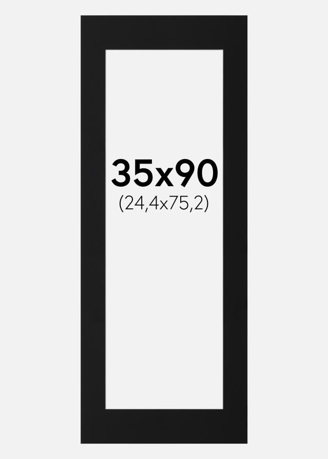 Paspartu Juodas Standartas (Balta Šerdis) 35x90 cm (24,4x75,2)