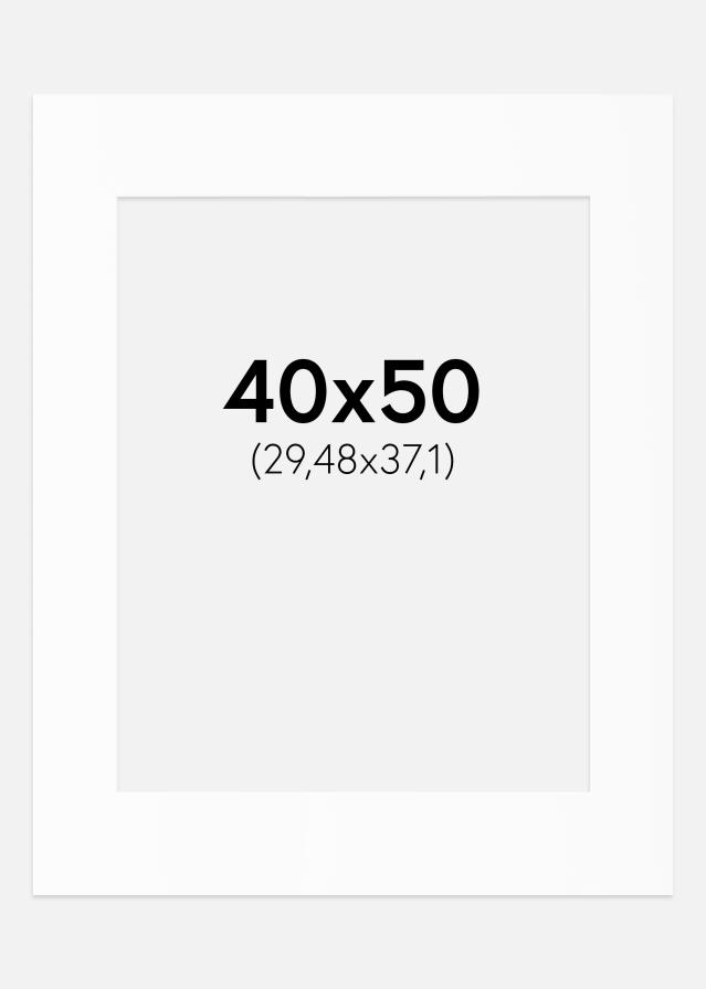 Paspartu Baltas Standartas (Balta Šerdis) 40x50 cm (29,48x37,1)