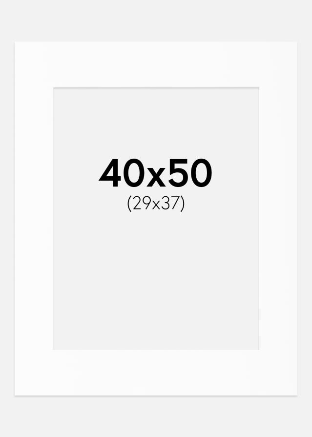 Paspartu Baltas Standartas (Balta Šerdis) 40x50 cm (29x37)
