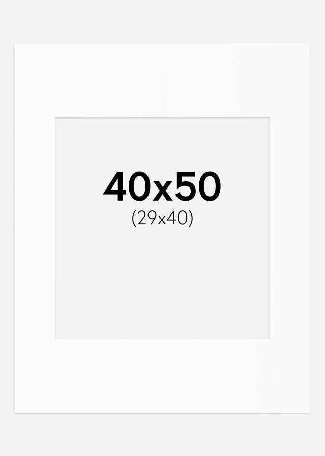 Paspartu Baltas Standartas (Balta Šerdis) 40x50 cm (29x40)