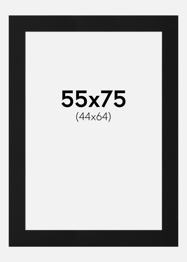 Paspartu Juodas Standartas (Balta Šerdis) 55x75 cm (44x64)