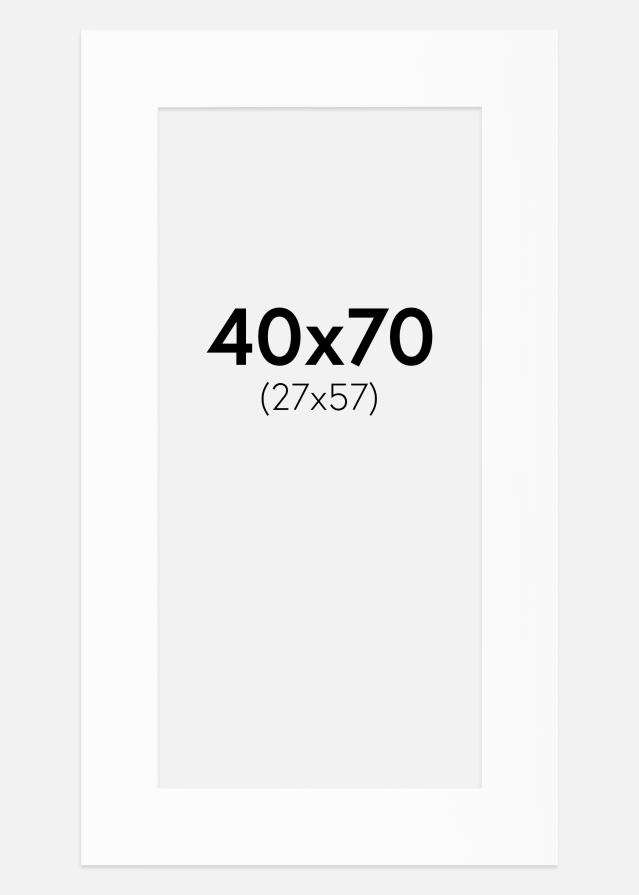 Paspartu Baltas Standartas Balta šerdis 40x70 cm (27x57)