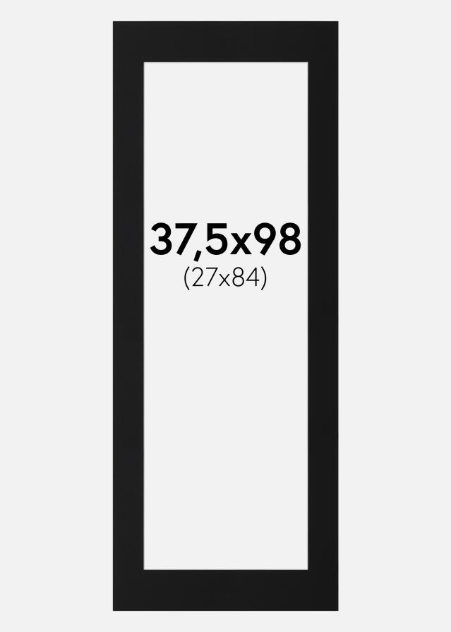 Paspartu Juodas Standartas (Balta Šerdis) 37,5x98 cm (27x84)