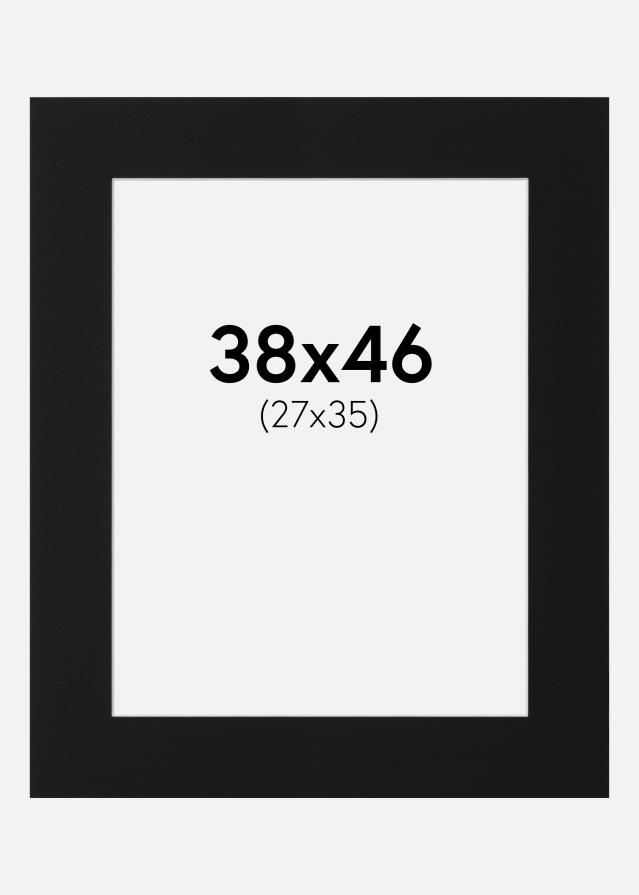 Paspartu Juodas Standartas (Balta Šerdis) 38x46 cm (27x35)