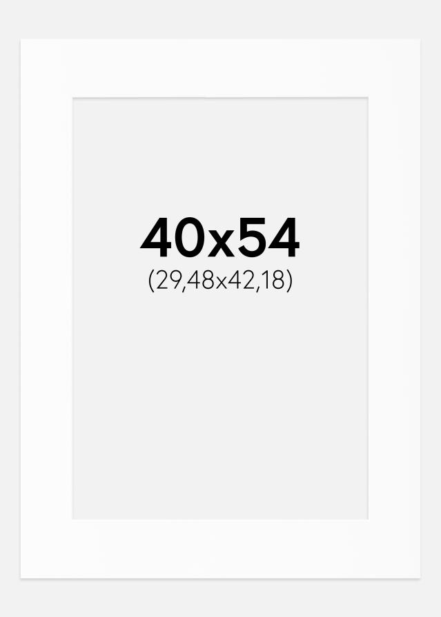 Paspartu Baltas Standartas (Balta Šerdis) 40x54 cm (29,48x42,18)