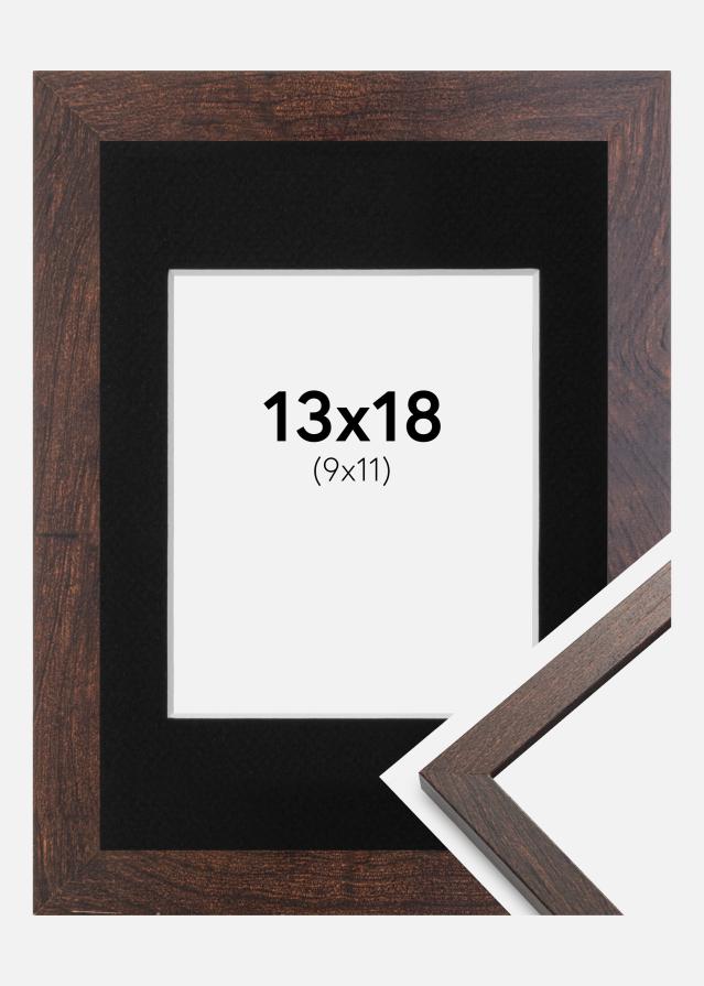 Rėmas Trendy Riešutas 13x18 cm - Paspartu Juodas 10x12 cm