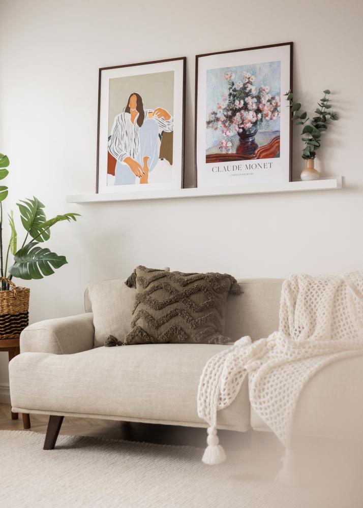 KAILA Paveikslų lentyna Balta 150 cm