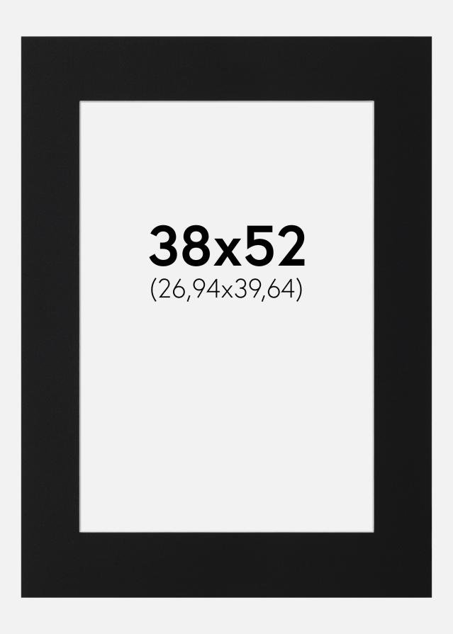 Paspartu Juodas Standartas (Balta Šerdis) 38x52 cm (26,94x39,64)