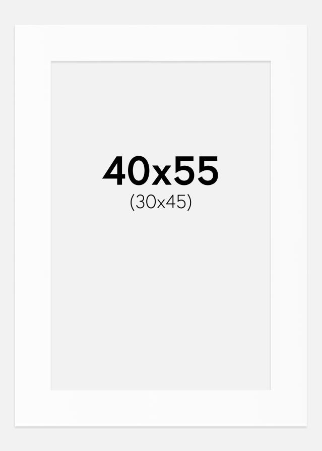 Paspartu Baltas Standartas (Balta Šerdis) 40x55 cm (30x45)