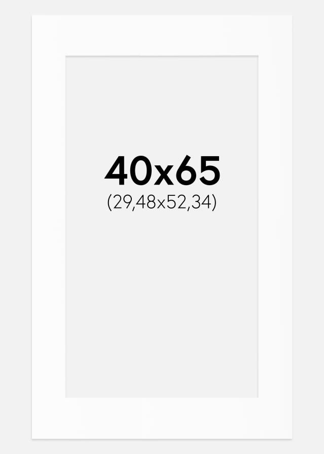 Paspartu Baltas Standartas (Balta Šerdis) 40x65 cm (29,48x52,34)