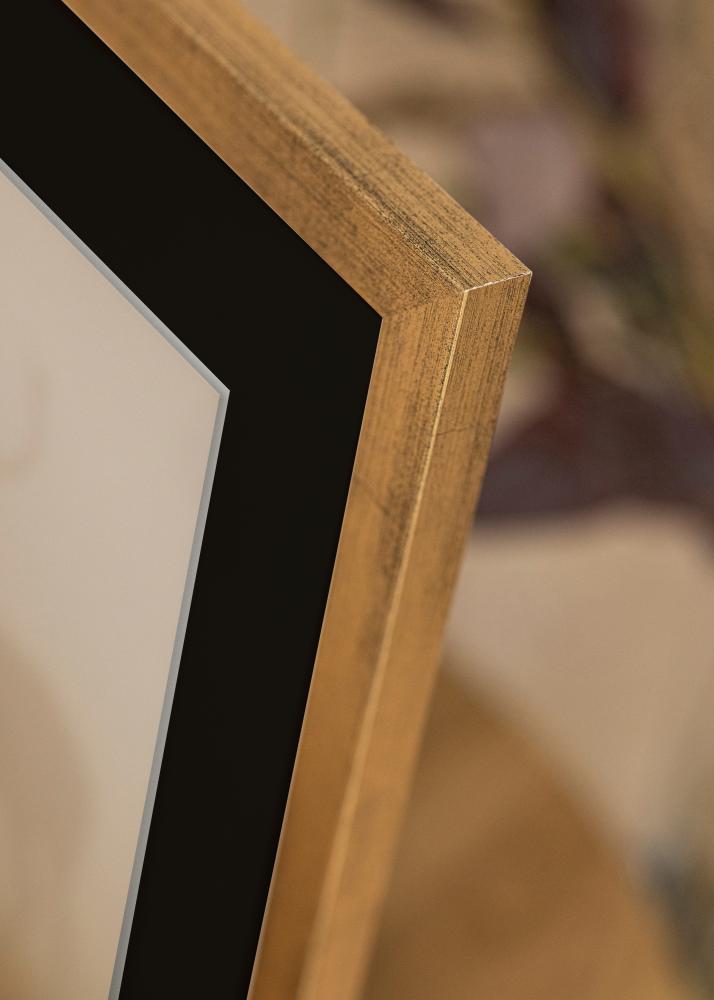 Rėmas Stilingas Auksas 30x40 cm - Paspartu Juodas 21x29,7 cm (A4)