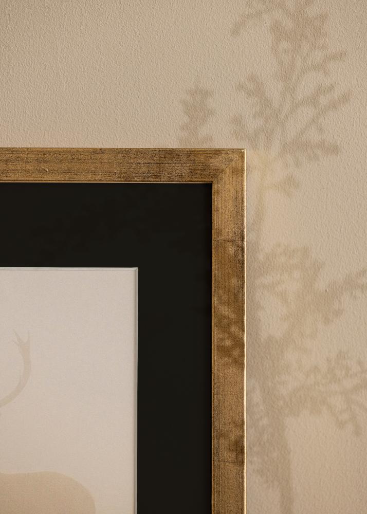Rėmas Stilingas Auksas 30x40 cm - Paspartu Juodas 21x29,7 cm (A4)