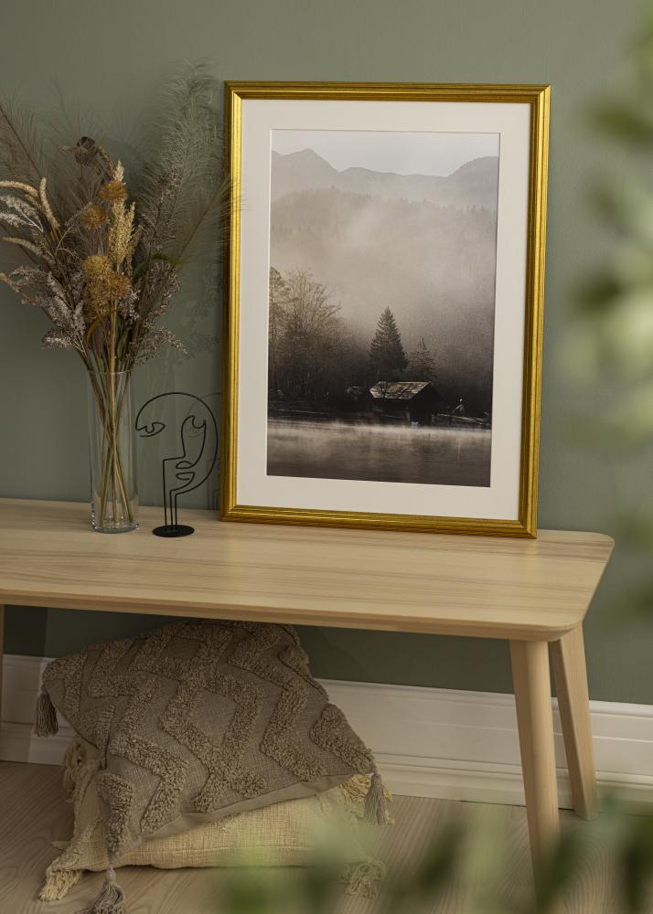 Rėmas Västkusten Aukso 35x35 cm - Paspartu baltas 26x26 cm