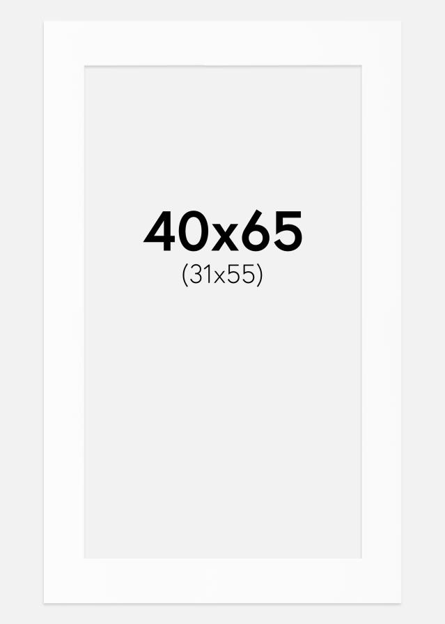 Paspartu Baltas Standartas (Balta Šerdis) 40x65 cm (31x55)