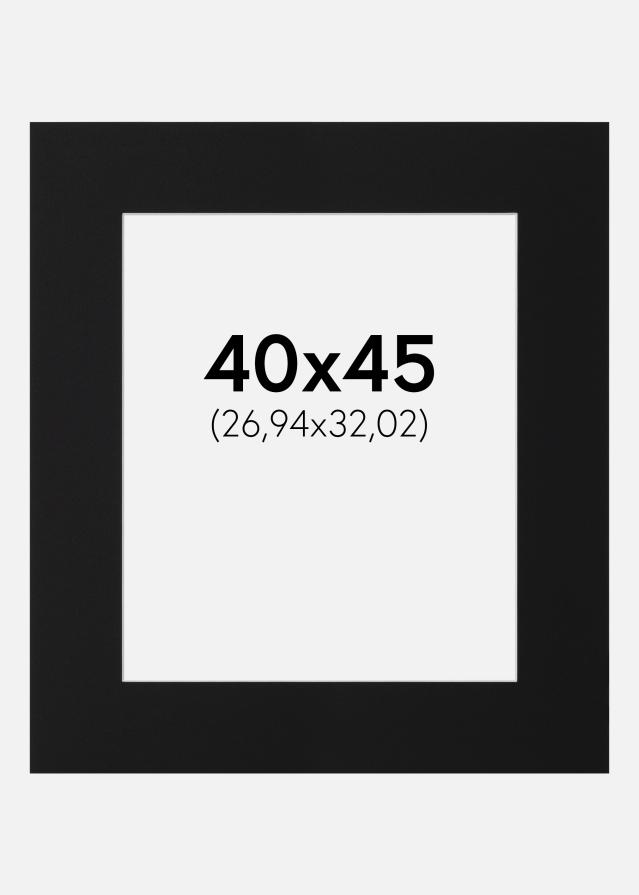 Paspartu Juodas Standartas (Balta Šerdis) 40x45 cm (26,94x32,02)