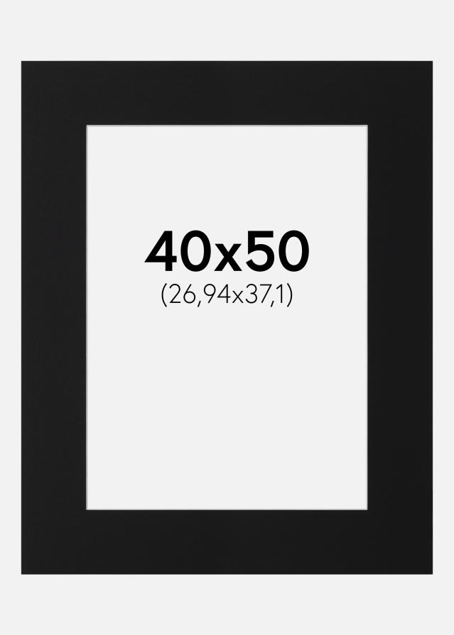 Paspartu Juodas Standartas (Balta Šerdis) 40x50 cm (26,94x37,1)