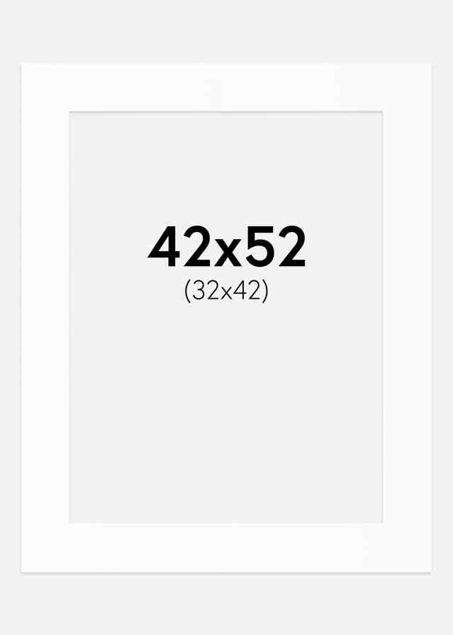 Paspartu Baltas Standartas (Balta Šerdis) 42x52 cm (32x42)