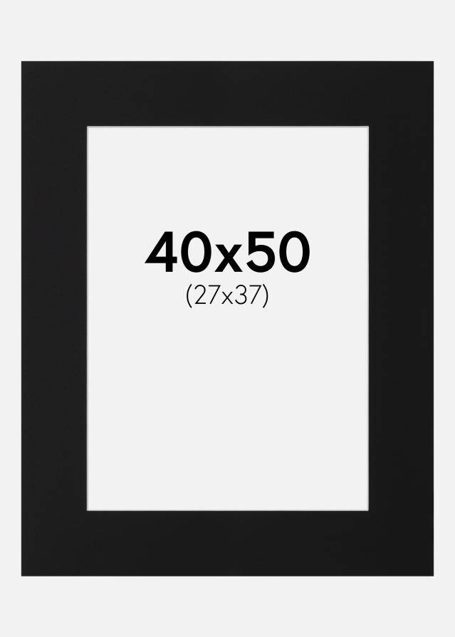 Paspartu Juodas Standartas (Balta Šerdis) 40x50 cm (27x37)