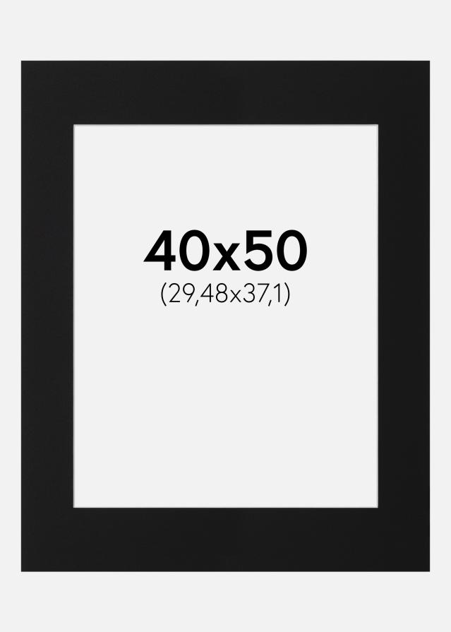 Paspartu Juodas Standartas (Balta Šerdis) 40x50 cm (29,48x37,1)