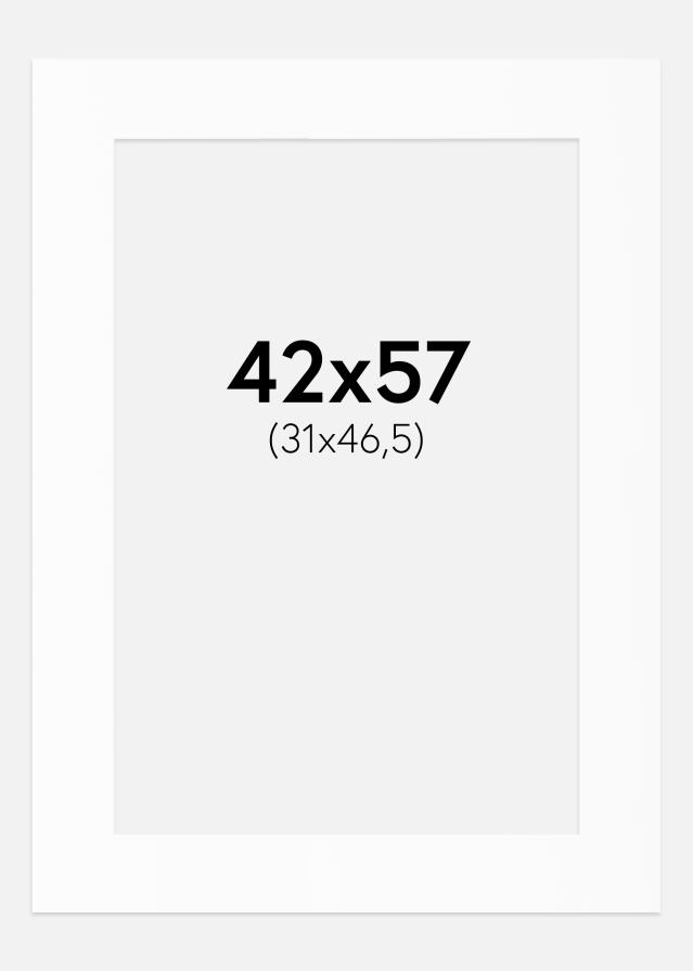 Paspartu Baltas Standartas (Balta Šerdis) 42x57 cm (31x46,5)