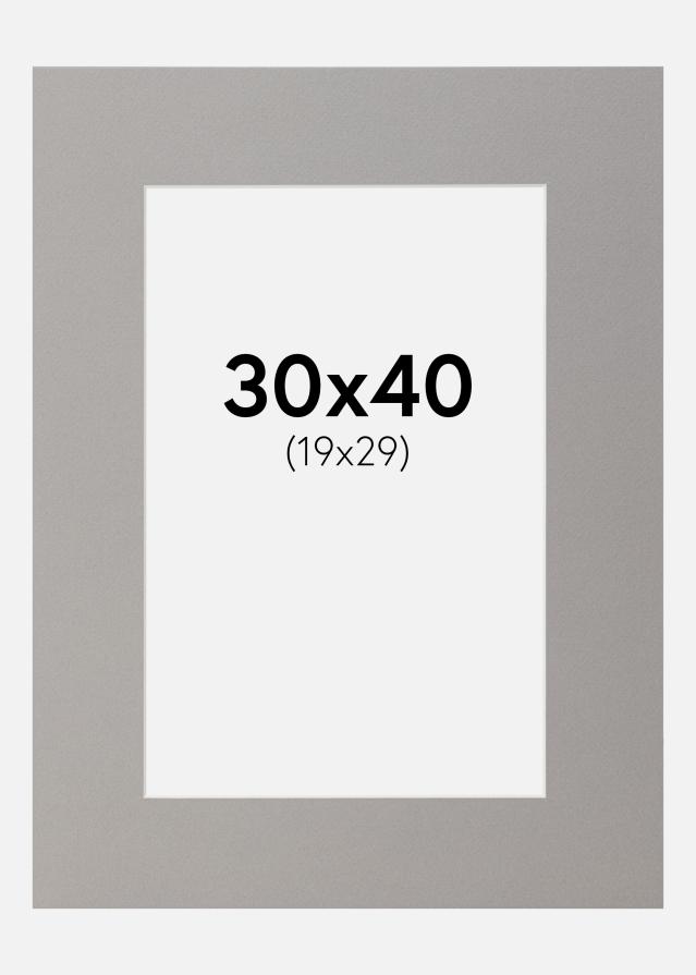 Paspartu Pilkas 30x40 cm (19x29)