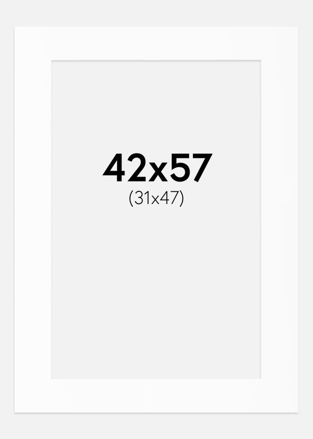Paspartu Baltas Standartas (Balta Šerdis) 42x57 cm (31x47)