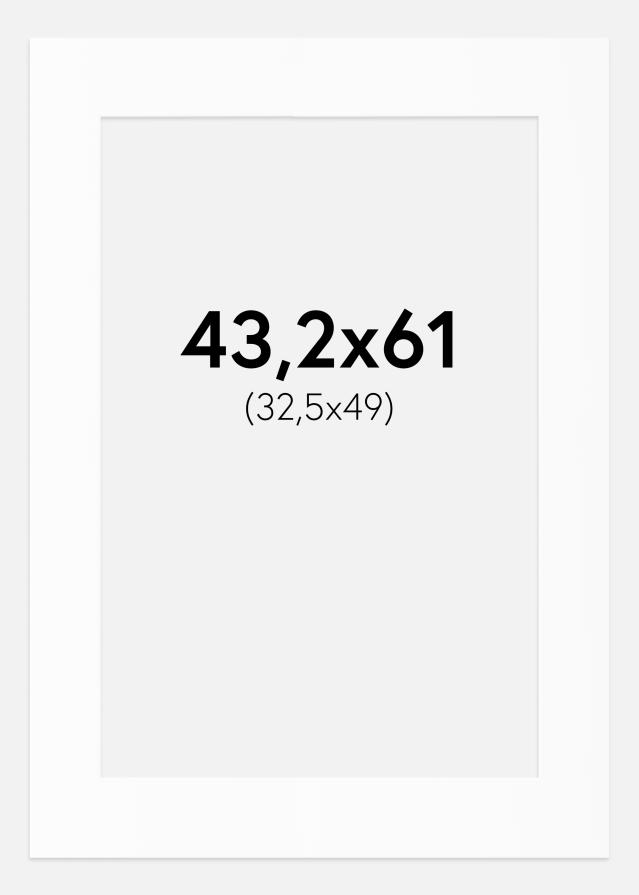 Paspartu Baltas Standartas (Balta Šerdis) 43,2x61 cm (32,5x49)