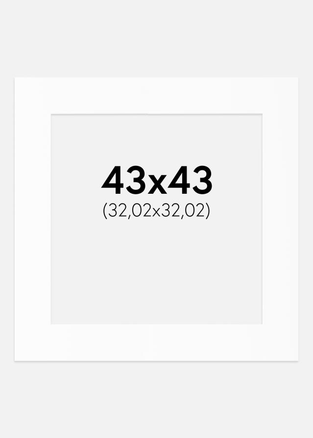 Paspartu Baltas Standartas (Balta Šerdis) 43x43 cm (32,02x32,02)