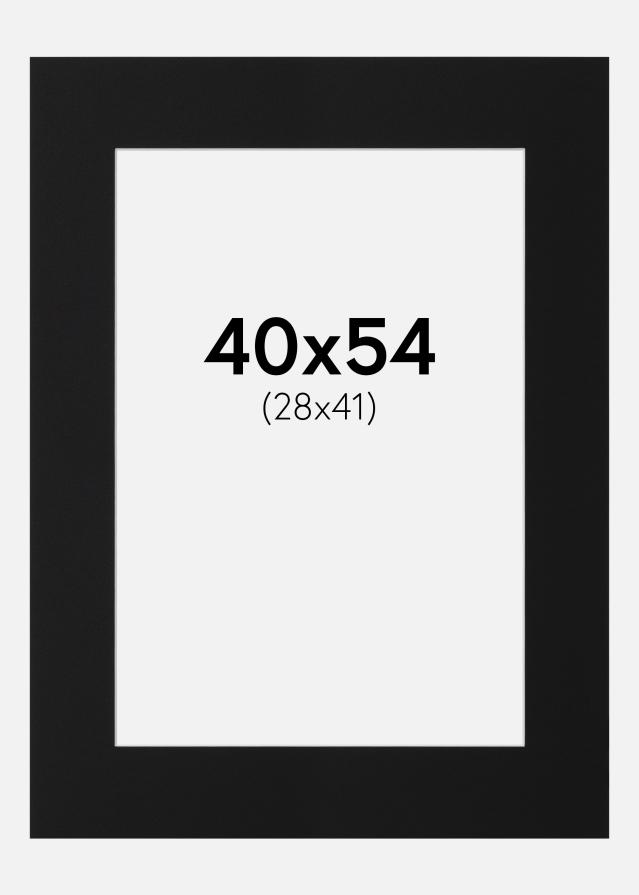 Paspartu Juodas Standartas (Balta Šerdis) 40x54 cm (28x41)