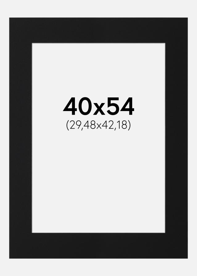 Paspartu Juodas Standartas (Balta Šerdis) 40x54 cm (29,48x42,18)