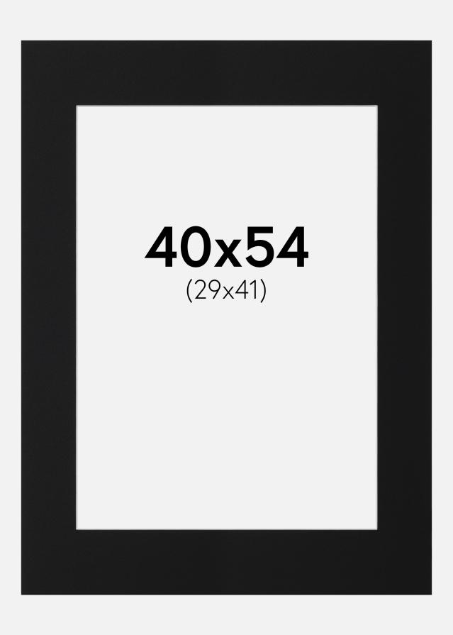 Paspartu Juodas Standartas (Balta Šerdis) 40x54 cm (29x41)