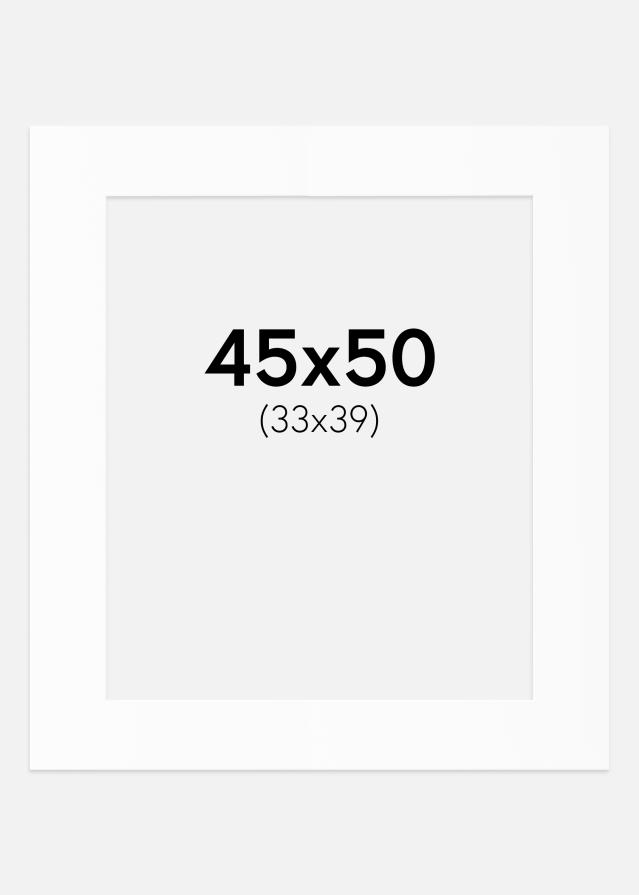 Paspartu Baltas Standartas (Balta Šerdis) 45x50 cm (33x39)