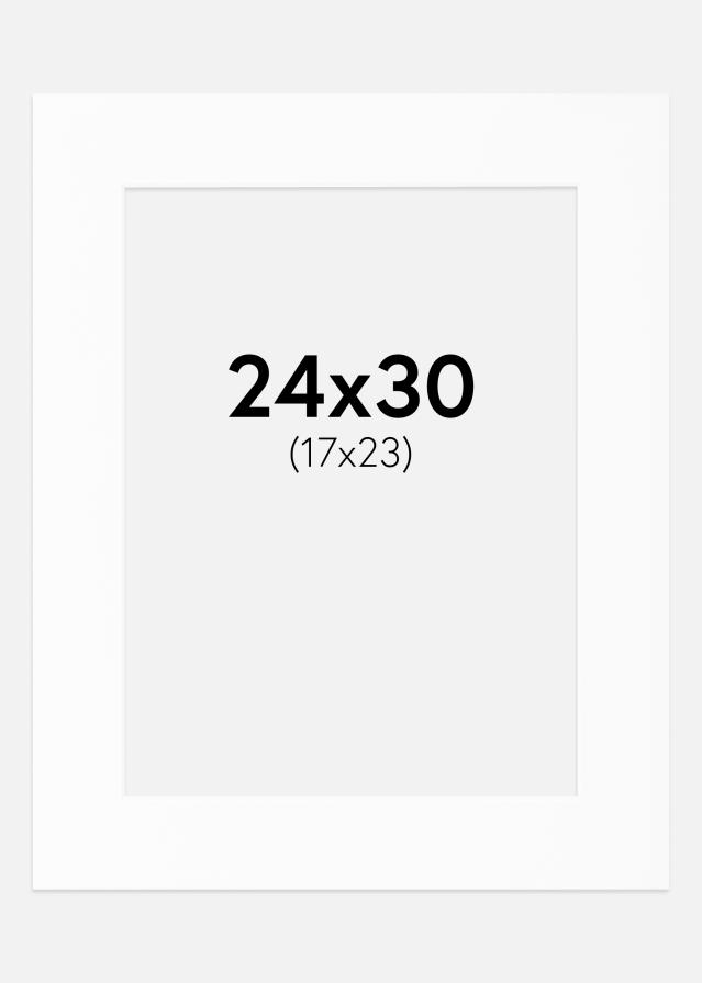 Paspartu Baltas Standartas Balta šerdis 24x30 cm (17x23)