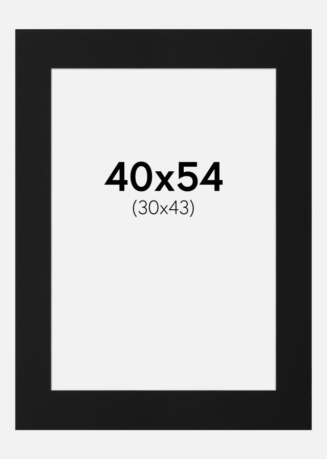 Paspartu Juodas Standartas (Balta Šerdis) 40x54 cm (30x43)