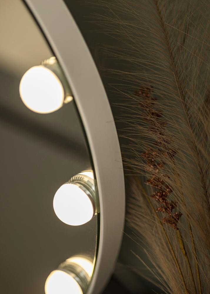 KAILA Kosmetinis veidrodis V Baltas - 50x48 cm