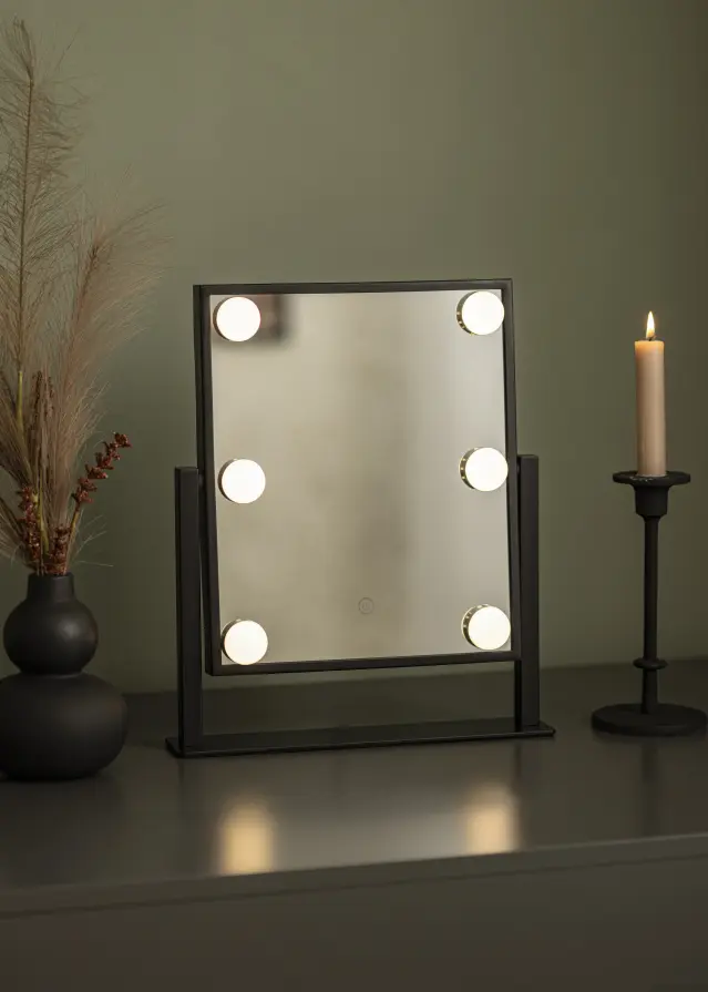 KAILA Kosmetinis veidrodis VII Juodas - 30x36 cm