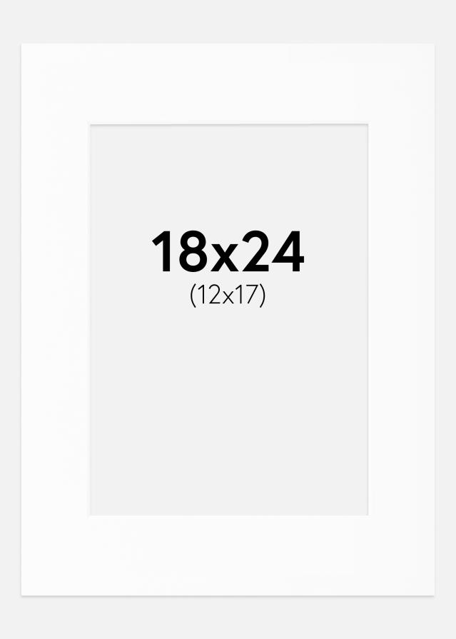 Paspartu Baltas Standartas Balta šerdis 18x24 cm (12x17)