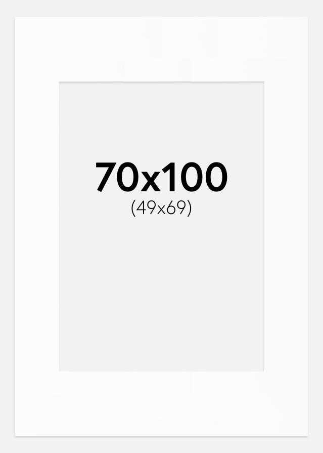 Paspartu Baltas Standartas Balta šerdis 70x100 cm (49x69)