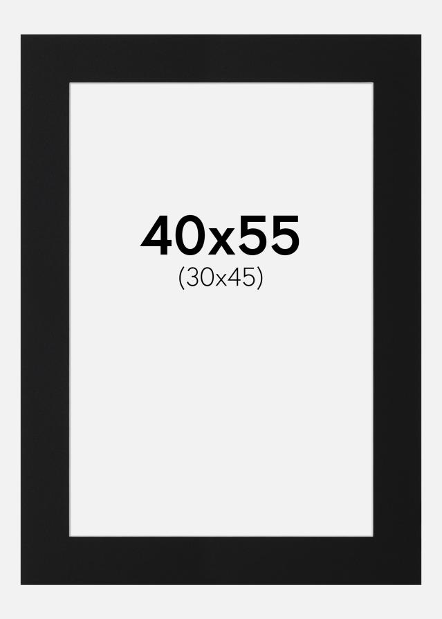 Paspartu Juodas Standartas (Balta Šerdis) 40x55 cm (30x45)