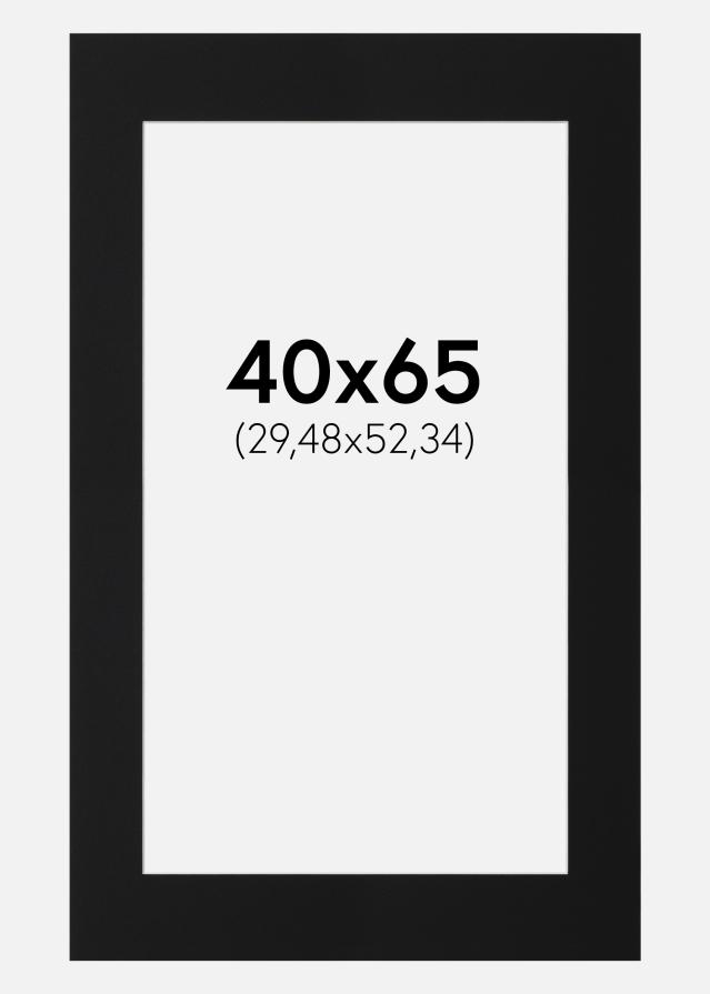 Paspartu Juodas Standartas (Balta Šerdis) 40x65 cm (29,48x52,34)