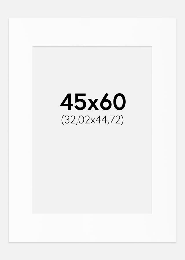 Paspartu Baltas Standartas (Balta Šerdis) 45x60 cm (32,02x44,72)