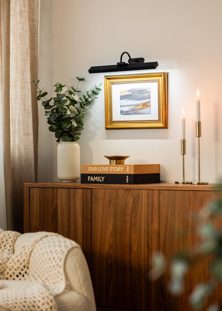 KAILA Flare Baterijomis maitinamas paveikslų apšvietimas 40 cm - Juodas