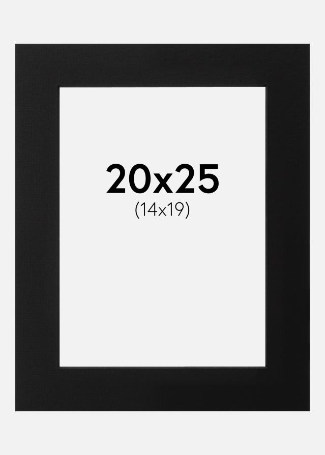 Paspartu Juodas Juoda šerdis 20x25 cm (14x19)