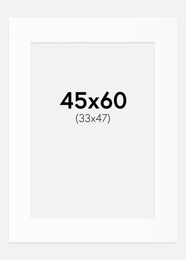 Paspartu Baltas Standartas (Balta Šerdis) 45x60 cm (33x47)