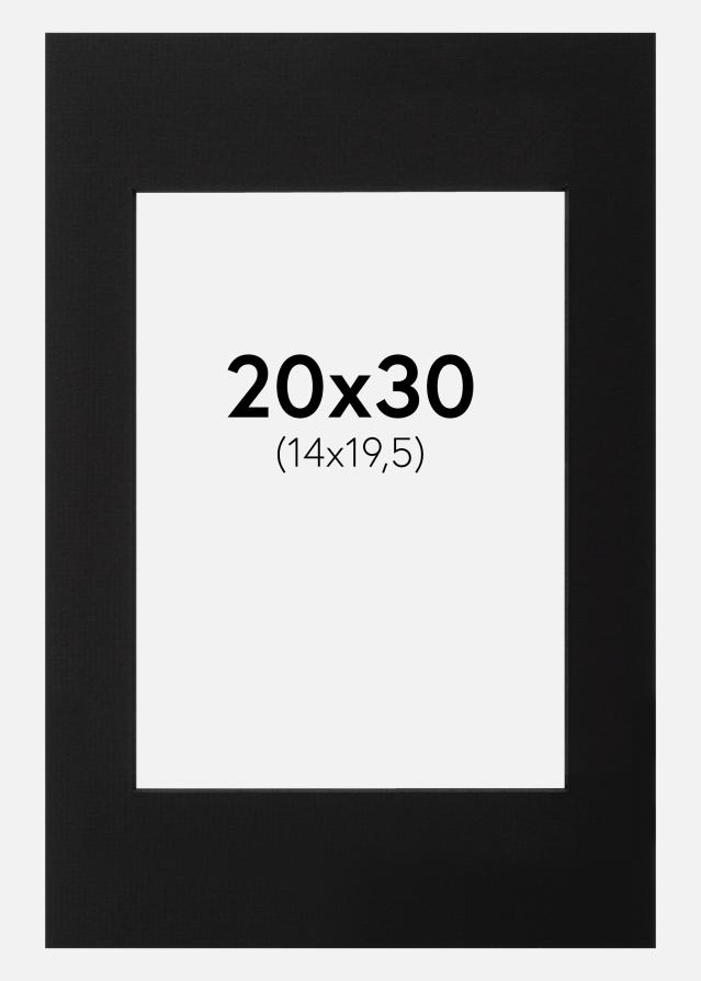 Paspartu Juodas Juoda šerdis 20x30 cm (14x19,5)