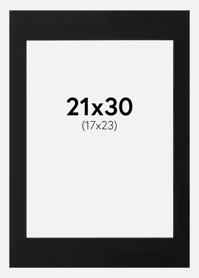 Paspartu Juodas Juoda šerdis 21x30 cm (17x23)