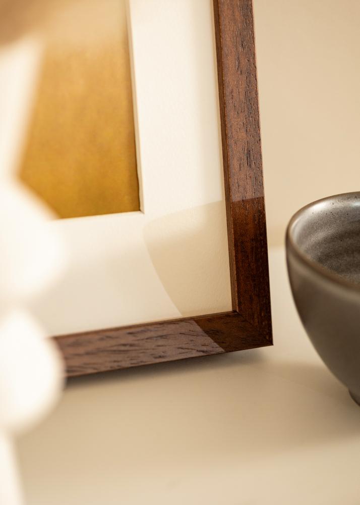 Rėmas Hermes Teak 60x90 cm - Paspartu Baltas 50x75 cm